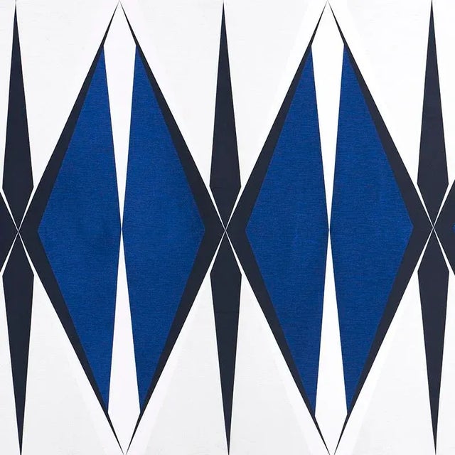 Abstract Sample - Schumacher Elvetico Fabric in Cobalt For Sale - Image 3 of 3