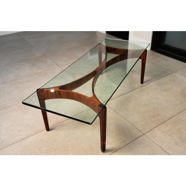 Sculptural Brazilian Rosewood Coffee Table by Sven Ellekaer, Denmark, 1960s For Sale In Phoenix - Image 6 of 15