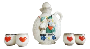 Ceramic Carafe with Mugs from Goebel, Germany, 1950s-1960s, Set of 5