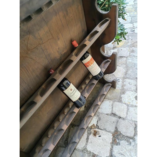 Brown Vintage Bottle Holders in Walnut Painted Fir, 1980s, Set of 2 For Sale - Image 8 of 15