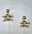 Wall Lights in Gilted Metal with Green Glass Drops, 1950s, Set of 2 For Sale - Image 5 of 11
