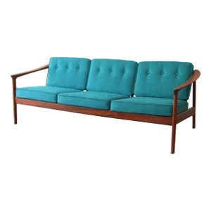 1960s Danish Mid Century Modern Teak Sofa by Folke Ohlsson for Dux Model 72-S