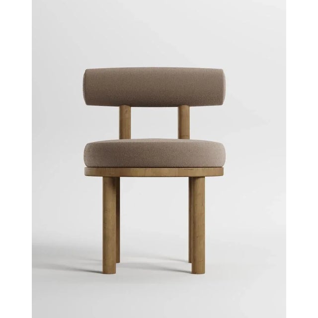 Modern Moca Chair in Boucle and Oak by Collector Studio For Sale - Image 6 of 6