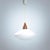 This beautiful ufo pendant light in opaline glass with teak in great condition was designed and produced by Swedish...