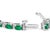 Enwrap your wrist in the opulence of the 14K White Gold Tennis Bracelet, where verdant natural oval green emeralds...