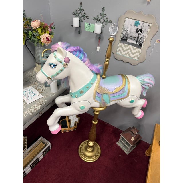 Wood My Little Pony-Inspired Carousel Horse For Sale - Image 7 of 13