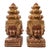 Pair of Vintage Southeast Asian Four-Faced Temple Sculptures / Bookends For Sale