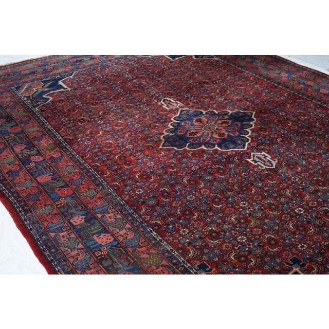 Textile Antique Bidjar Rug 8'10'' x 12'5'' For Sale - Image 7 of 11