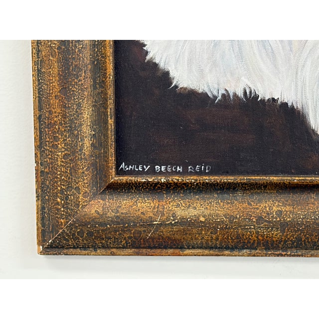 2010s Ashley Beech Reid Framed Dog Portrait Painting For Sale - Image 5 of 12