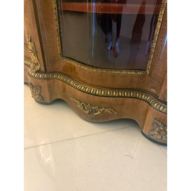Antique Serpentine Marquetry 4-Door Credenza, 1860s For Sale - Image 4 of 18