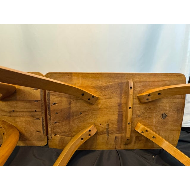2 MCM Vintage Authentic Heywood-Wakefield Champagne M-308-G Step End Tables For Sale - Image 9 of 12