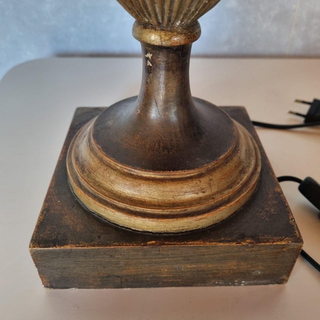 Polychrome Wood Table Lamp from Camagna, 1940s For Sale - Image 10 of 14