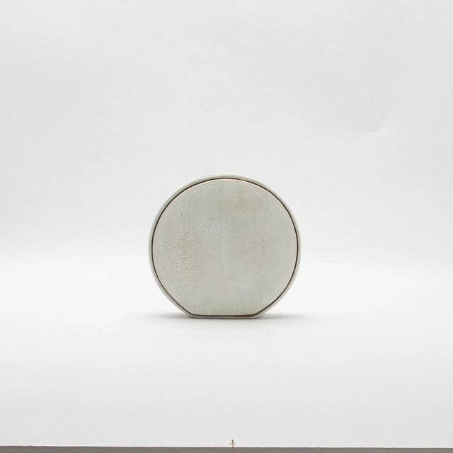 2020s Shagreen Vase With Brass Details by R&y Augousti For Sale - Image 5 of 7
