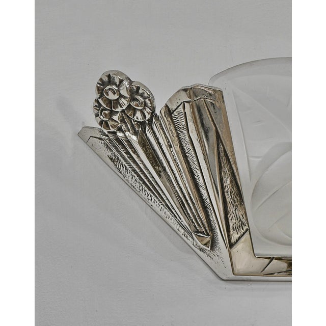 1930s A Pair of French Art Deco Wall Sconces by Paul Gilles & Degue - 1930 France For Sale - Image 5 of 12