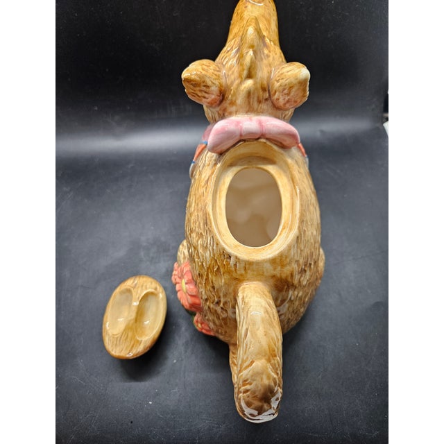 Otagiri Company Vintage Otagiri Ceramic Howling Coyote Teapot or Pitcher, Designer Debra Meyer For Sale - Image 4 of 4