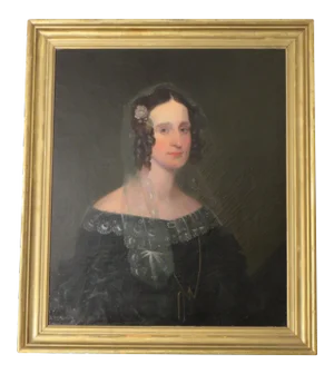 Antique Oil on Canvas Painting of a Woman
