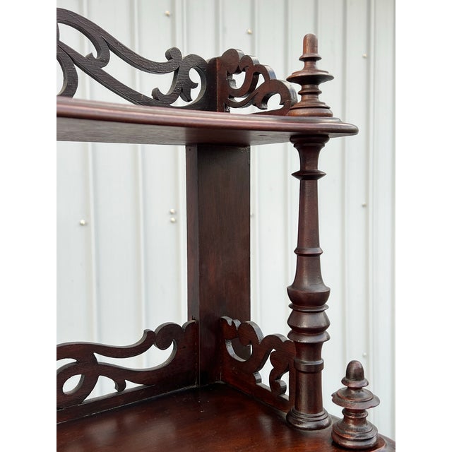 19th Century Victorian Mahogany Etagere Desk For Sale - Image 9 of 12