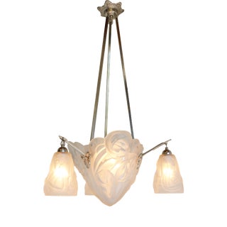 Vintage Art Deco Geometric Pendant Light by David Guéron Degue & A. Petitot, 1930 For Sale