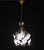 Metal Vintage Murano Style Chandelier White Flowers, 1980 For Sale - Image 7 of 10