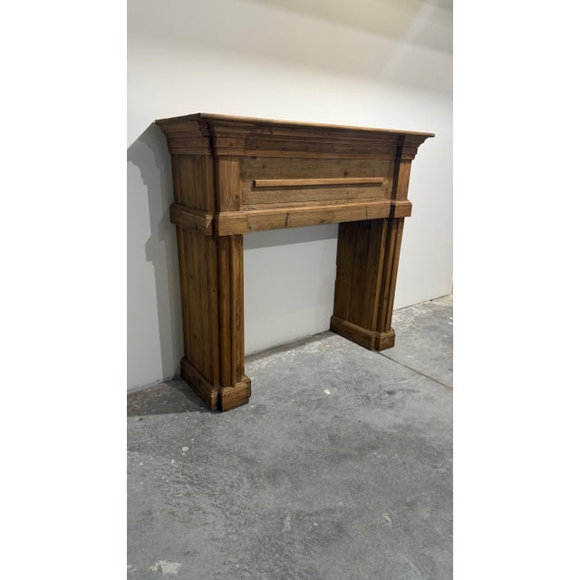 Rustic European 1990s Reclaimed Wood Fireplace Mantel For Sale - Image 3 of 8