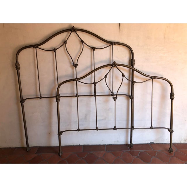 Vintage Solid Metal Headboard and Footboard Chairish
