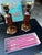 Up for consideration is a beautiful vintage pair of wooden candlestick holders and collection of pink candles. These would...