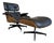 Herman Miller Eames Lounge Chair and Ottoman in Black Leather For Sale