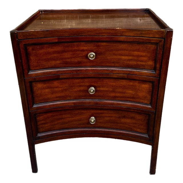 Dessin Fournir Style Serpentine Mahogany Chest For Sale