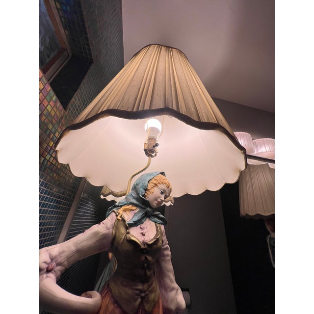 Mid 19th Century Mid Century Modern Ceramic Lamp Mary With Lamb For Sale In Los Angeles - Image 6 of 9