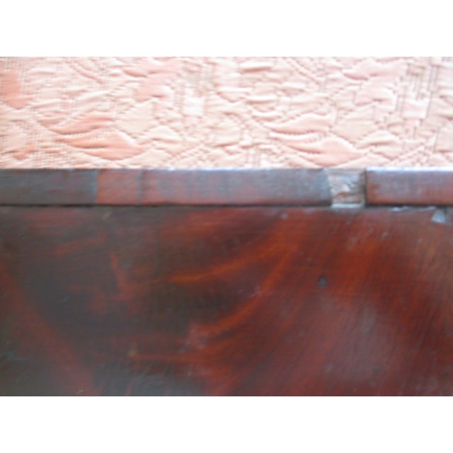 Antique Large French Empire Mahogany Ottoman / Footstool Footed For Sale - Image 9 of 12