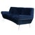 Mid-Century Modern Italian Curved Sofa in Navy Blue Cotton Velvet by Gigi Radice for Minotti, 1950s For Sale - Image 3 of 14