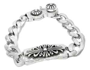 Chrome Hearts S925 Chain Cross Bracelet With Lobster Clasp