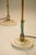 1930s Matched Pair Art Deco French Empire Ornate Brass Travertine Marble Candlestick Table Lamps For Sale In Los Angeles - Image 6 of 10