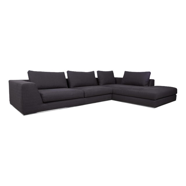 Liverpool Fabric Corner Sofa Blue Grey Sofa from La Nuova Casa For Sale