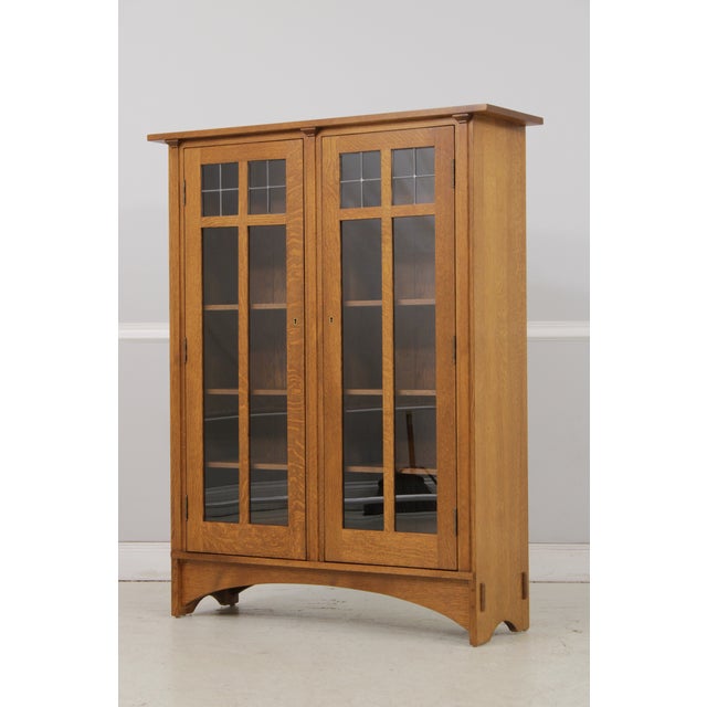 Arts & Crafts Stickley Mission Oak Arts & Crafts Bookcase For Sale - Image 3 of 16
