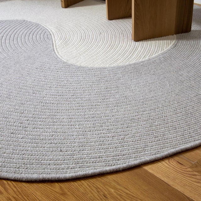 Beige Riff Rug, 6x8ft, Natural, From Souda, Braided, Coiled Wool Area Rug For Sale - Image 8 of 10