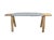 Beige Rustic Em Long Bench W/French Ticking Upholstery For Sale - Image 8 of 10
