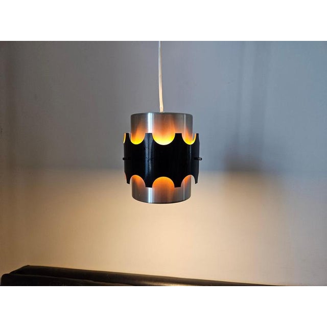 Black Vintage Pendant Lights in the style of Jo Hammerborg, 1970s, Set of 3 For Sale - Image 8 of 16