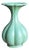 Art Deco Green Lobed Ceramic Vase by Arthur Percy for Gefle Celadon, Sweden, 1930s For Sale