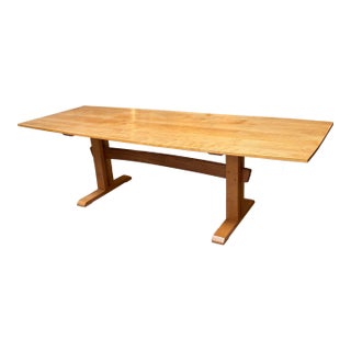 Boat Shaped Trestle Dining Room Table For Sale