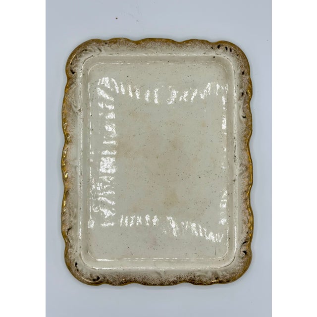 Metal Antique Victorian Covered Cheese Dish - Pink & Gold, Stoke-on-Trent, C. 1910 For Sale - Image 7 of 9