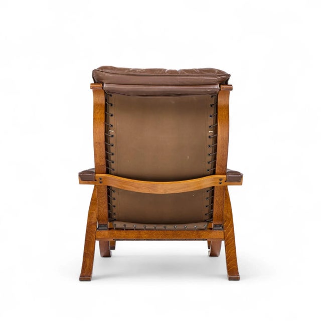 Ingmar Relling for Westnofa Mid Century Leather Lounge Chair and Ottoman For Sale In Chicago - Image 6 of 9