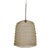 21st Century Handcrafted Knitted Lamp Wavy Bell in Gold Color, D35cm For Sale