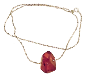 Contemporary Sterling Silver Necklace With Artisan Baltic Amber Pendant