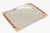 Modern Guy Degrenne French Burled Wood, Gold Plated Brass and Stainless Steel Square Tray For Sale - Image 3 of 11