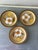 Tan Vintage Hearthside Dogwood Hand-Painted Stoneware Salad Plates - Set of 3 For Sale - Image 8 of 10