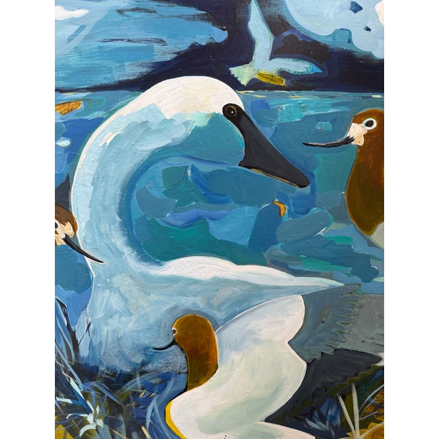 “Nosey Neighbors” a Swan Painting by LWren Walraven For Sale - Image 13 of 18