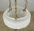 White Mid 20th Century Restored White Glass Bowl Brass Chain Pendant Light For Sale - Image 8 of 11