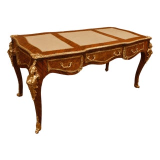 Louis XV Large Flat Wooden Desk, 1890s For Sale