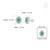 Oval Emerald & Diamond May Birthstone Stud Earrings in 14k White Gold- A Pair For Sale - Image 10 of 13